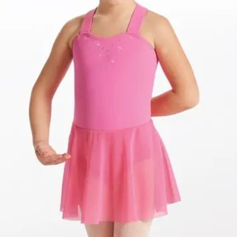 Weissman Foil Sweetheart Leotard Dress
